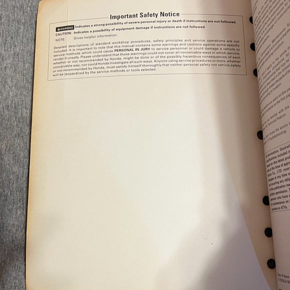 Honda Service Manual for 92-96 CR250R - Picture 4 of 4